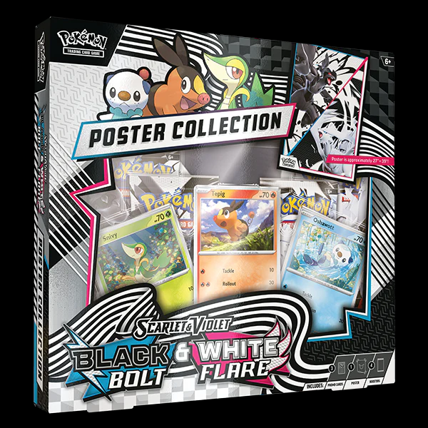 Scarlet & Violet - Black Bolt & White Flare - Unova Poster Collection-New models for 2025